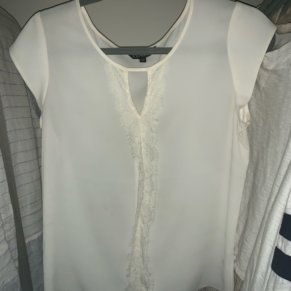 Lace trim blouse